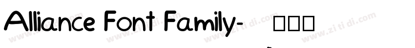 Alliance Font Family字体转换